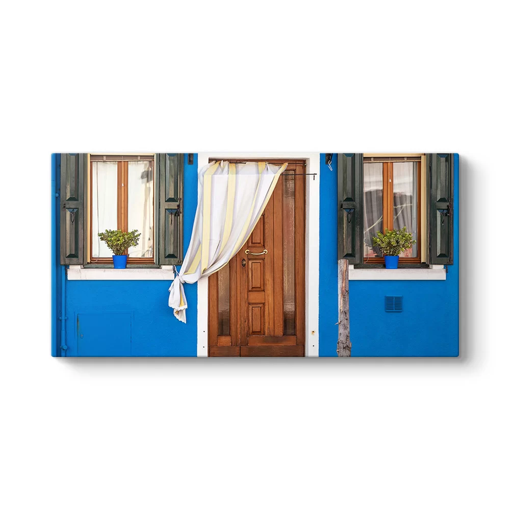 Burano Adası Evleri Tablosu - Model 5